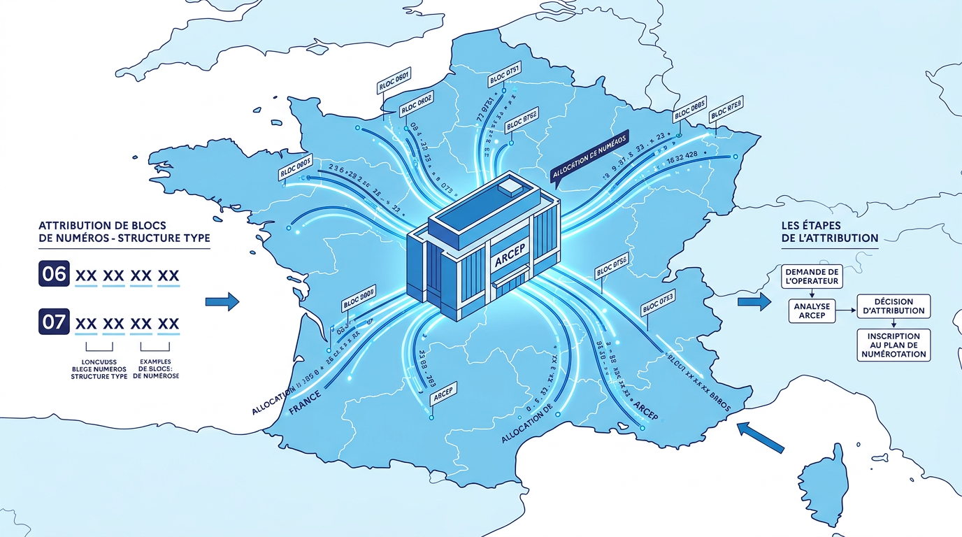 Attribution des numéros mobiles par l'Arcep en France