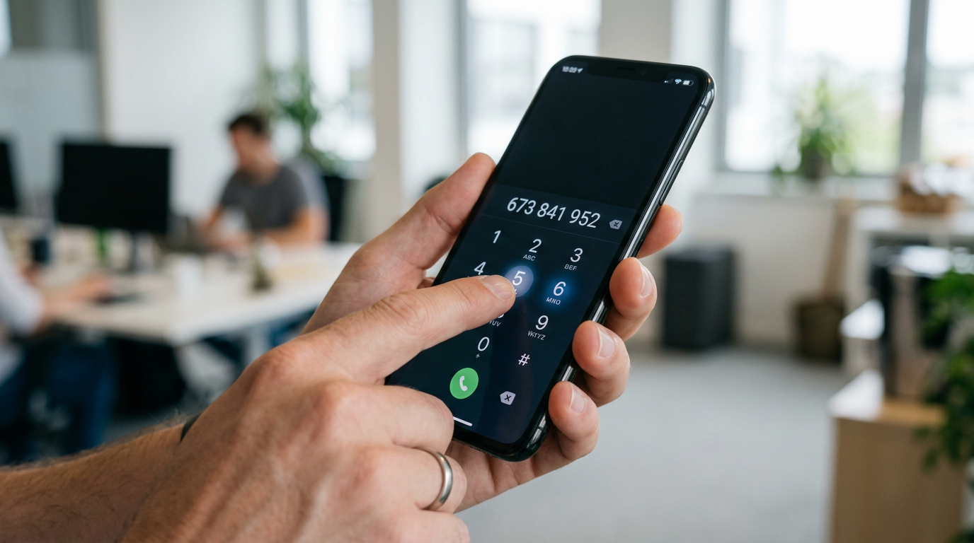 Composition d'un numéro de téléphone mobile espagnol à 9 chiffres