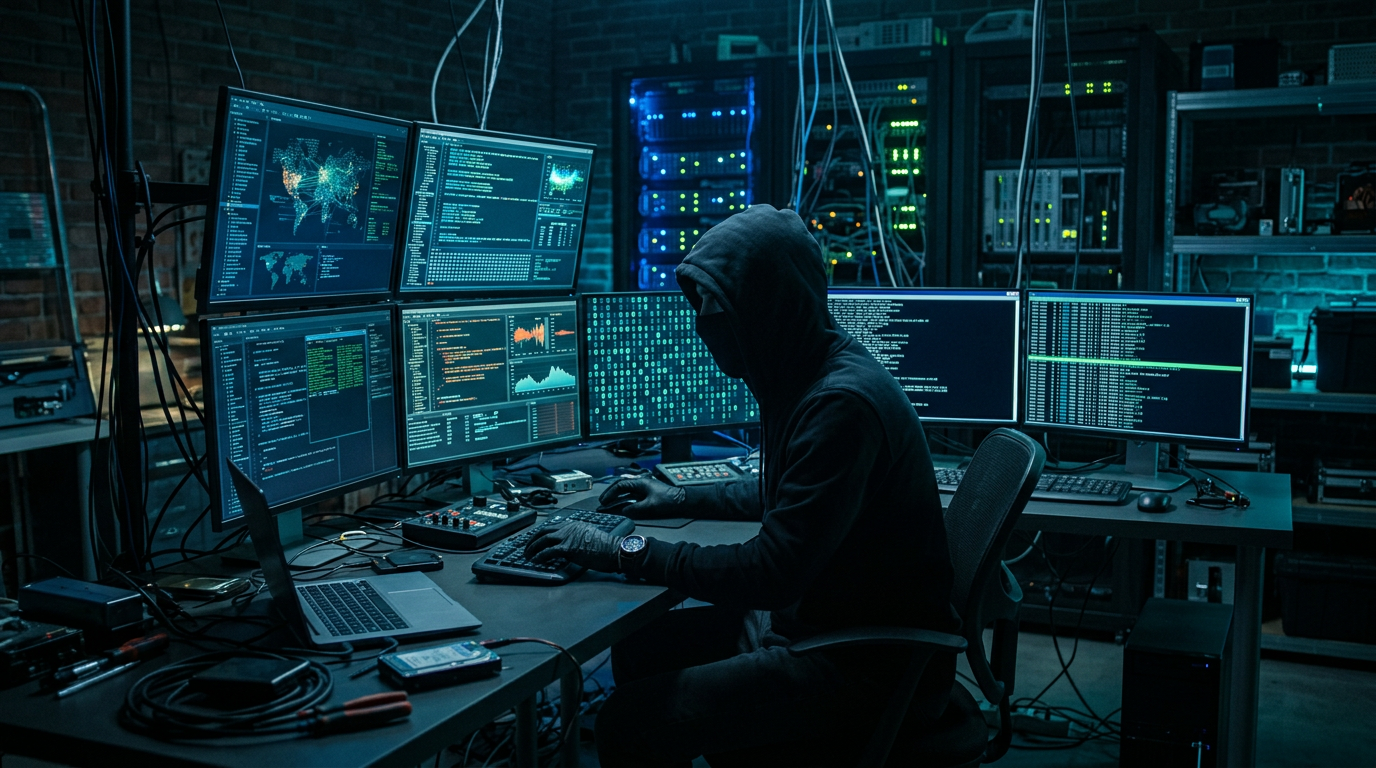 Cybercriminel utilisant l'ingénierie sociale pour voler des données personnelles