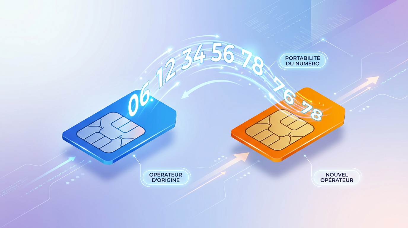 Schéma de la portabilité du numéro mobile entre opérateurs