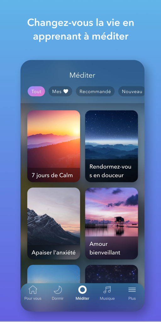 Calm: Méditer, dormir, apaiser